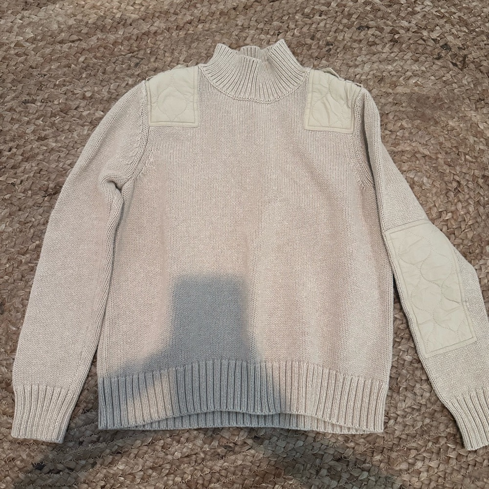 BEIGE HIGH NECK SWEATER